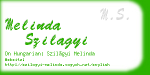 melinda szilagyi business card